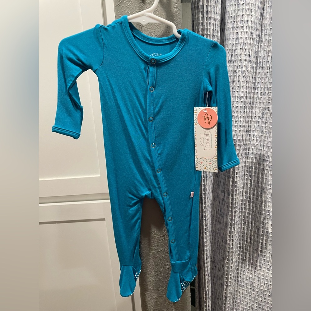 Posh Peanut Buttoned Footie 0-3